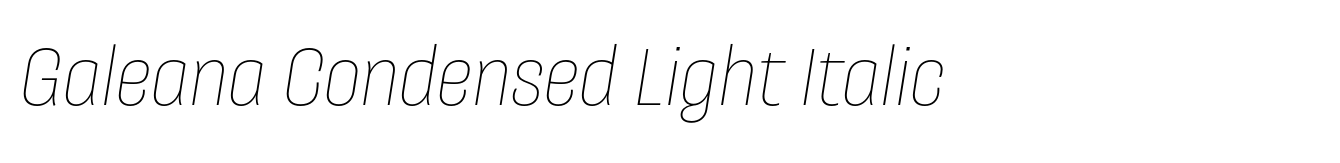 Galeana Condensed Light Italic image
